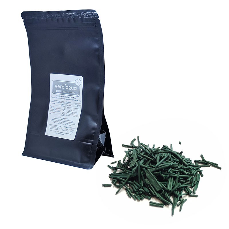 Spirulina pura desidratada em fios 100g